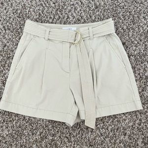 Loft belted plated shorts